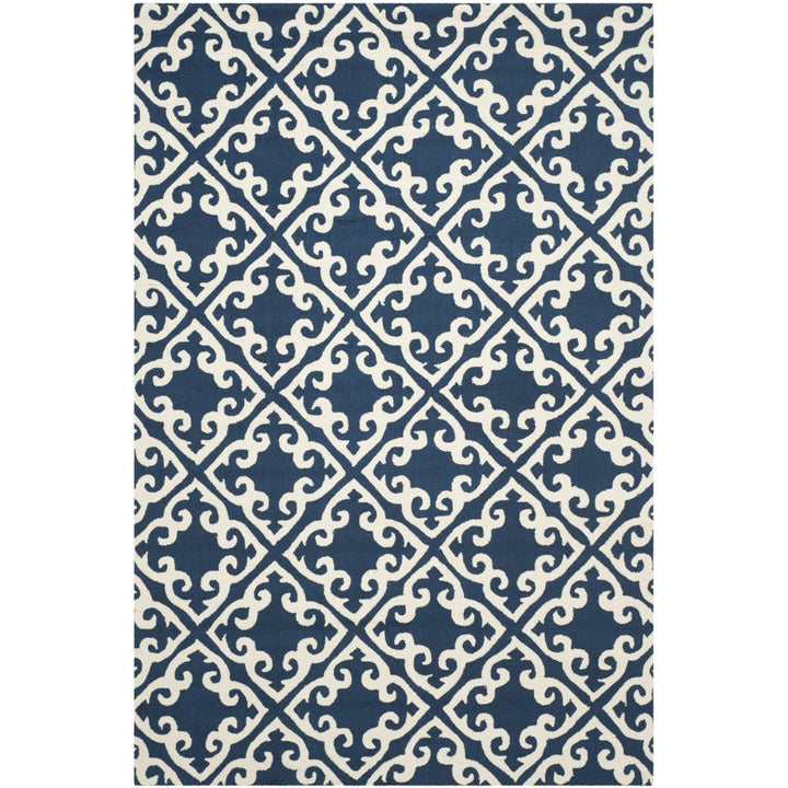 SAFAVIEH Easy Care EZC416A Navy / Ivory Rug Image 6