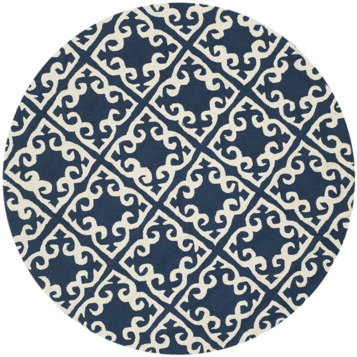 SAFAVIEH Easy Care EZC416A Navy / Ivory Rug Image 7