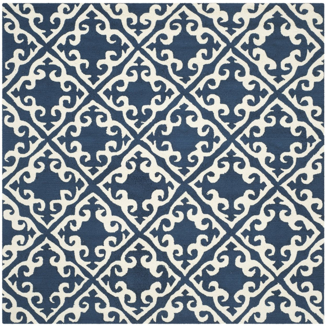 SAFAVIEH Easy Care EZC416A Navy / Ivory Rug Image 8