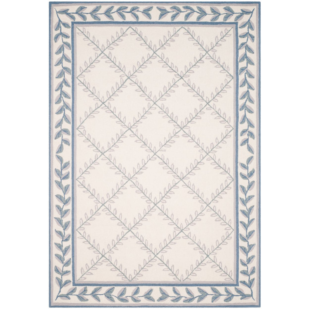 SAFAVIEH Easy Care EZC430A Ivory / Light Blue Rug Image 1