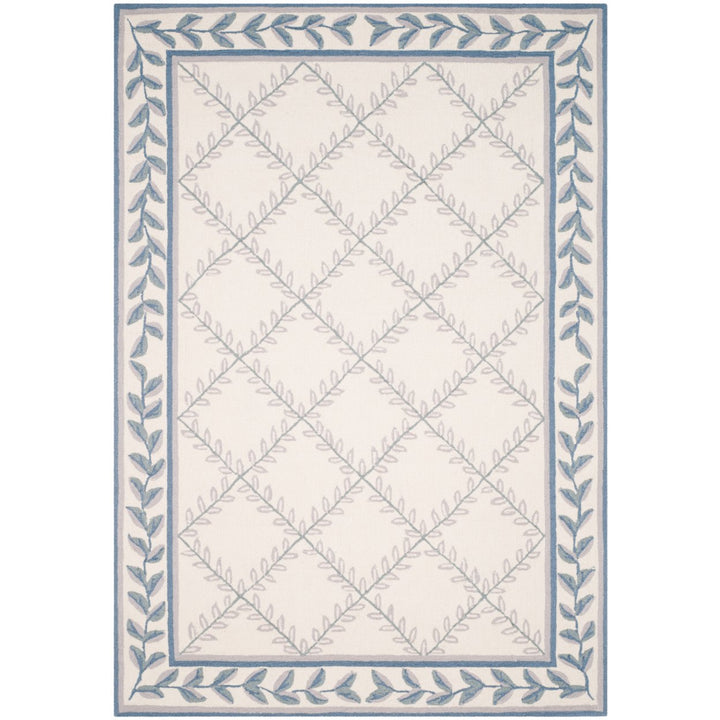 SAFAVIEH Easy Care EZC430A Ivory / Light Blue Rug Image 1