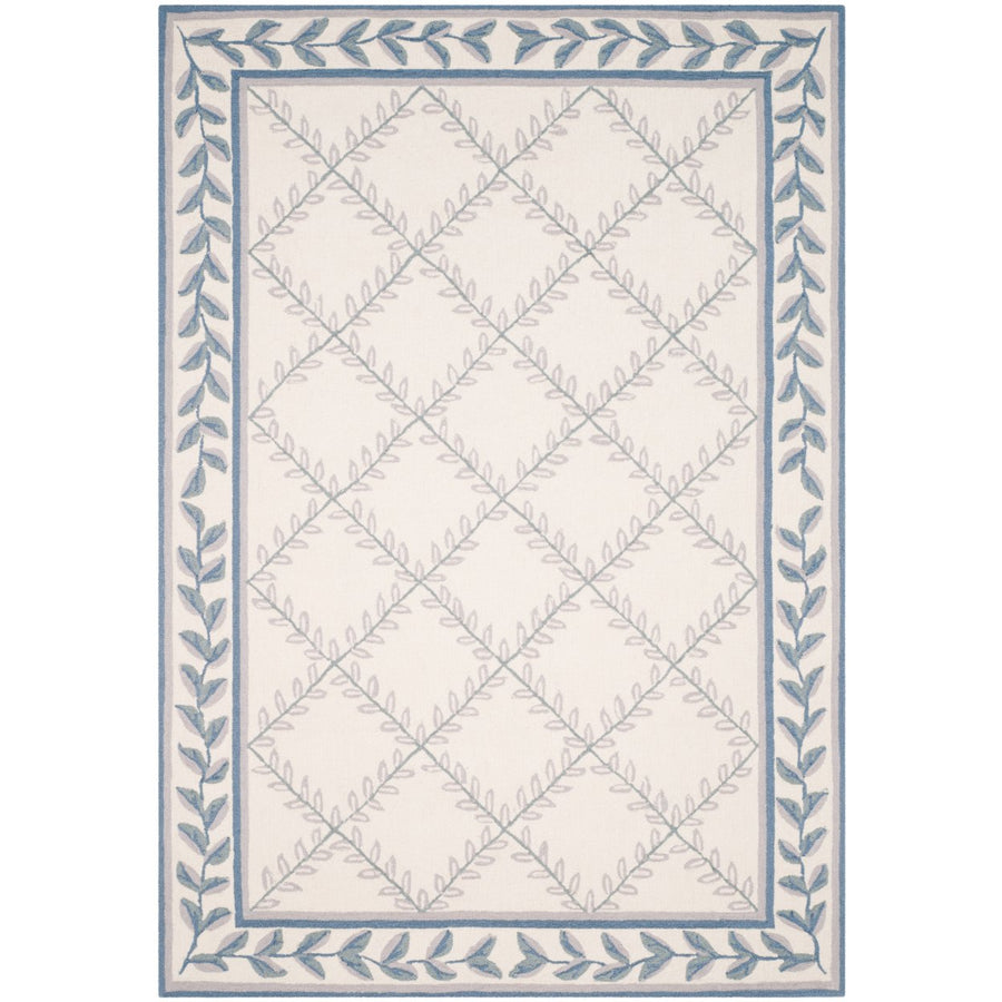 SAFAVIEH Easy Care EZC430A Ivory / Light Blue Rug Image 1