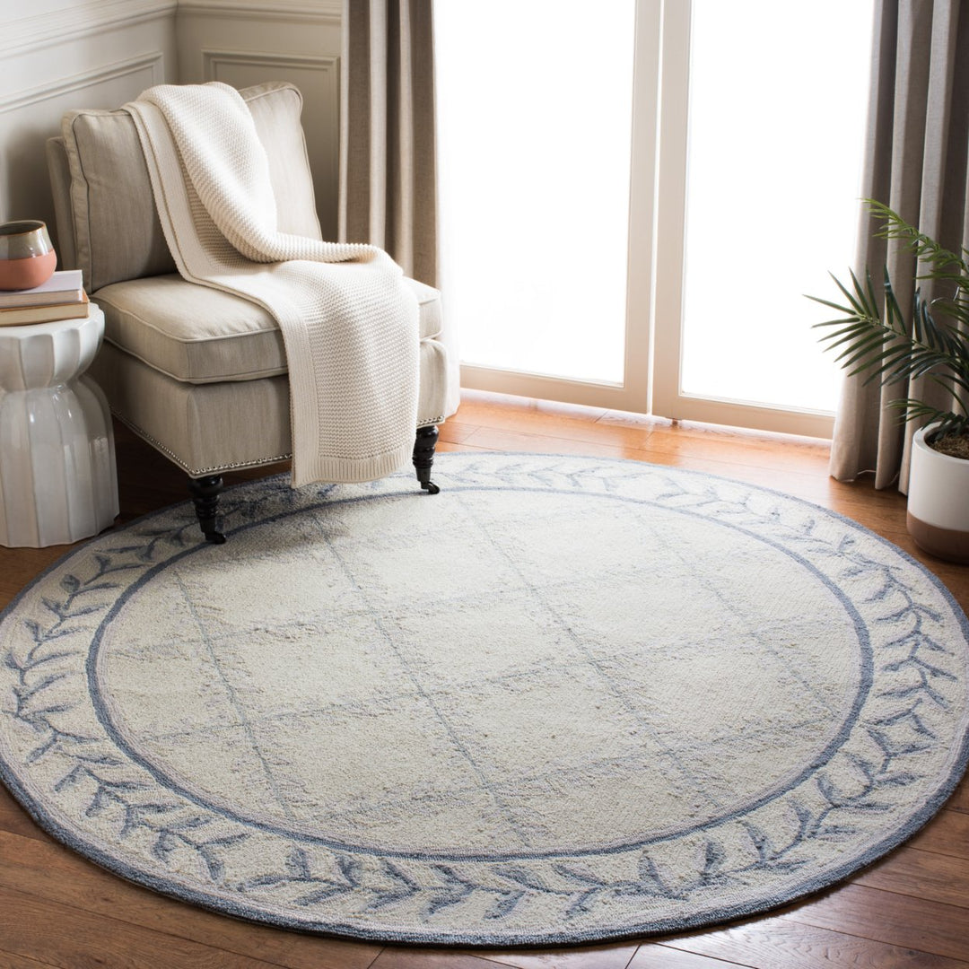 SAFAVIEH Easy Care EZC430A Ivory / Light Blue Rug Image 2