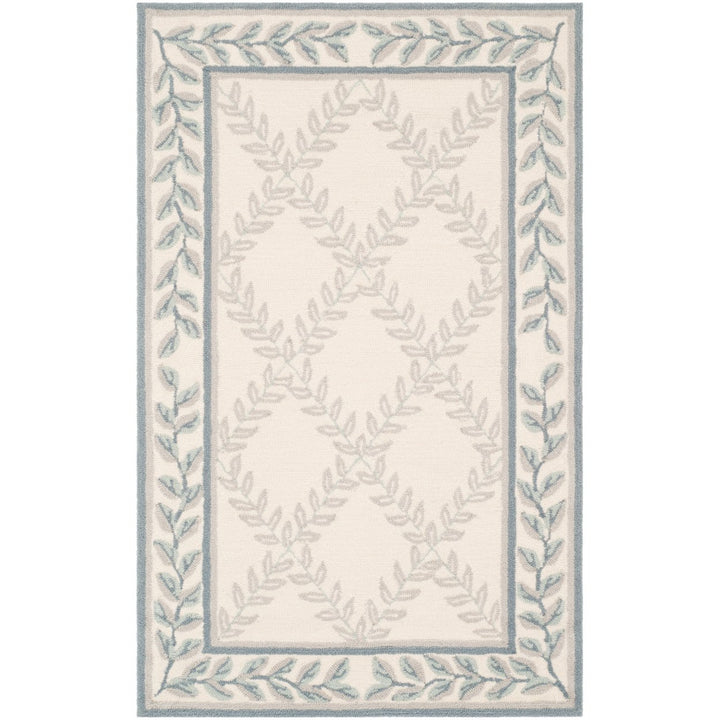 SAFAVIEH Easy Care EZC430A Ivory / Light Blue Rug Image 9