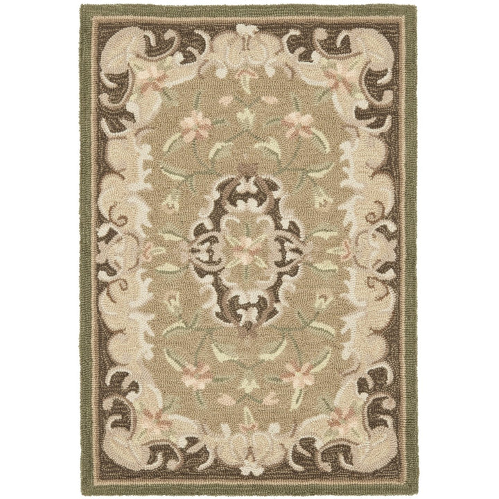 SAFAVIEH Easy Care EZC434C Beige / Brown Rug Image 1