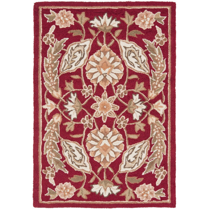 SAFAVIEH Easy Care EZC454A Hand-hooked Red Rug Image 1