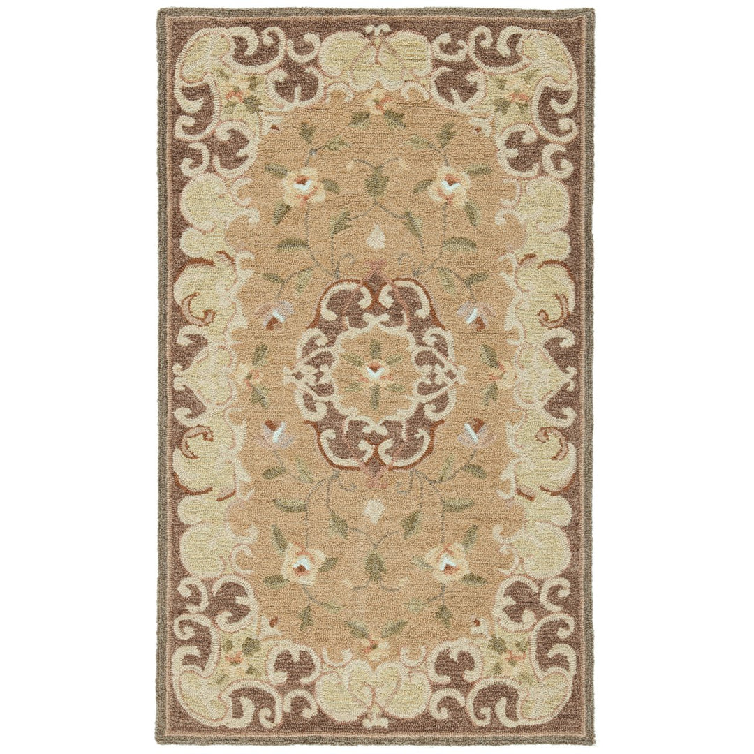 SAFAVIEH Easy Care EZC434C Beige / Brown Rug Image 9