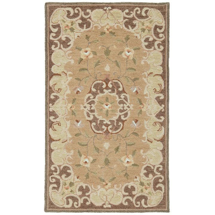 SAFAVIEH Easy Care EZC434C Beige / Brown Rug Image 9