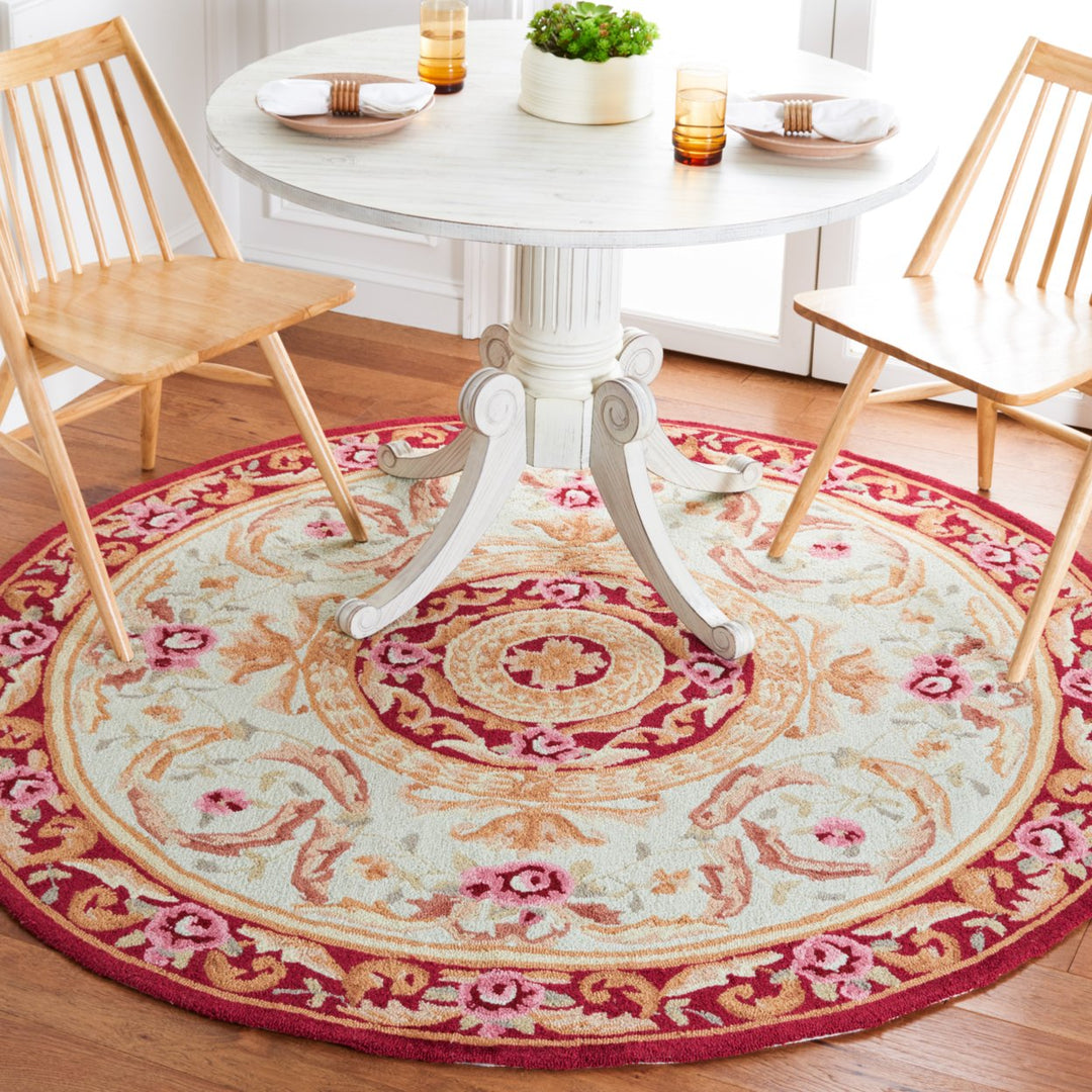 SAFAVIEH Easy Care EZC472A Ivory / Burgundy Rug Image 2