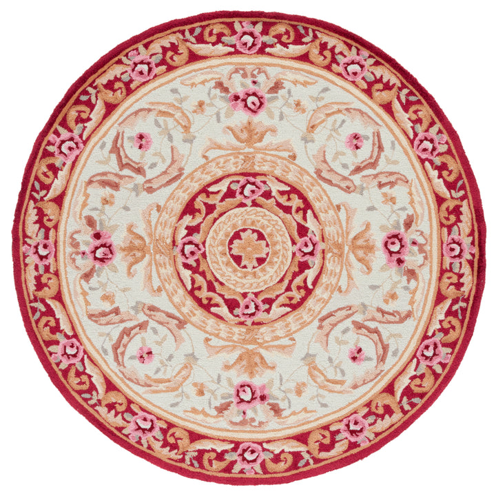 SAFAVIEH Easy Care EZC472A Ivory / Burgundy Rug Image 4