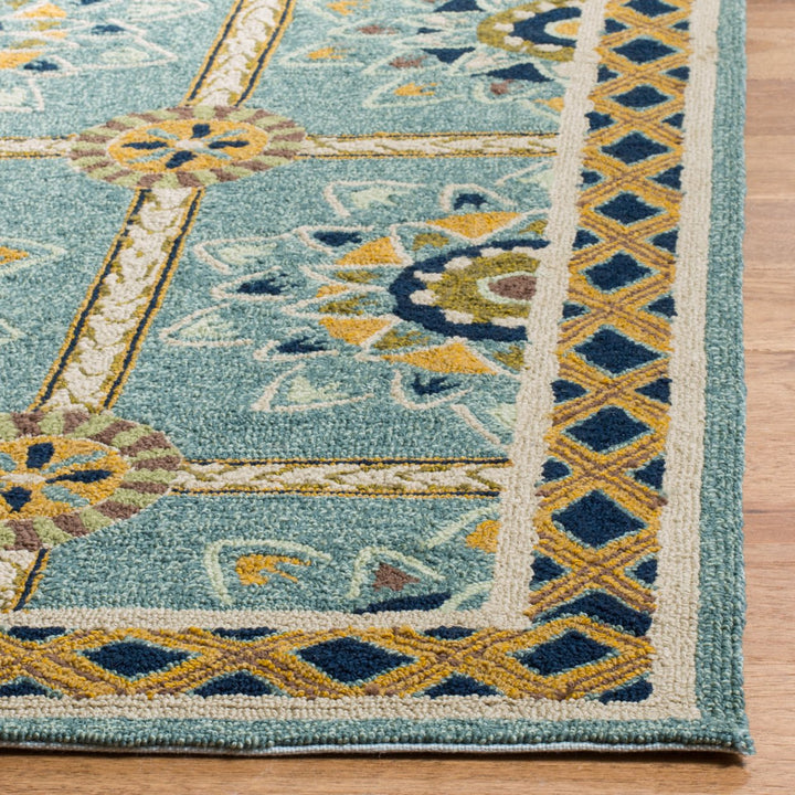 SAFAVIEH Easy Care EZC711B Light Blue / Dark Blue Rug Image 6