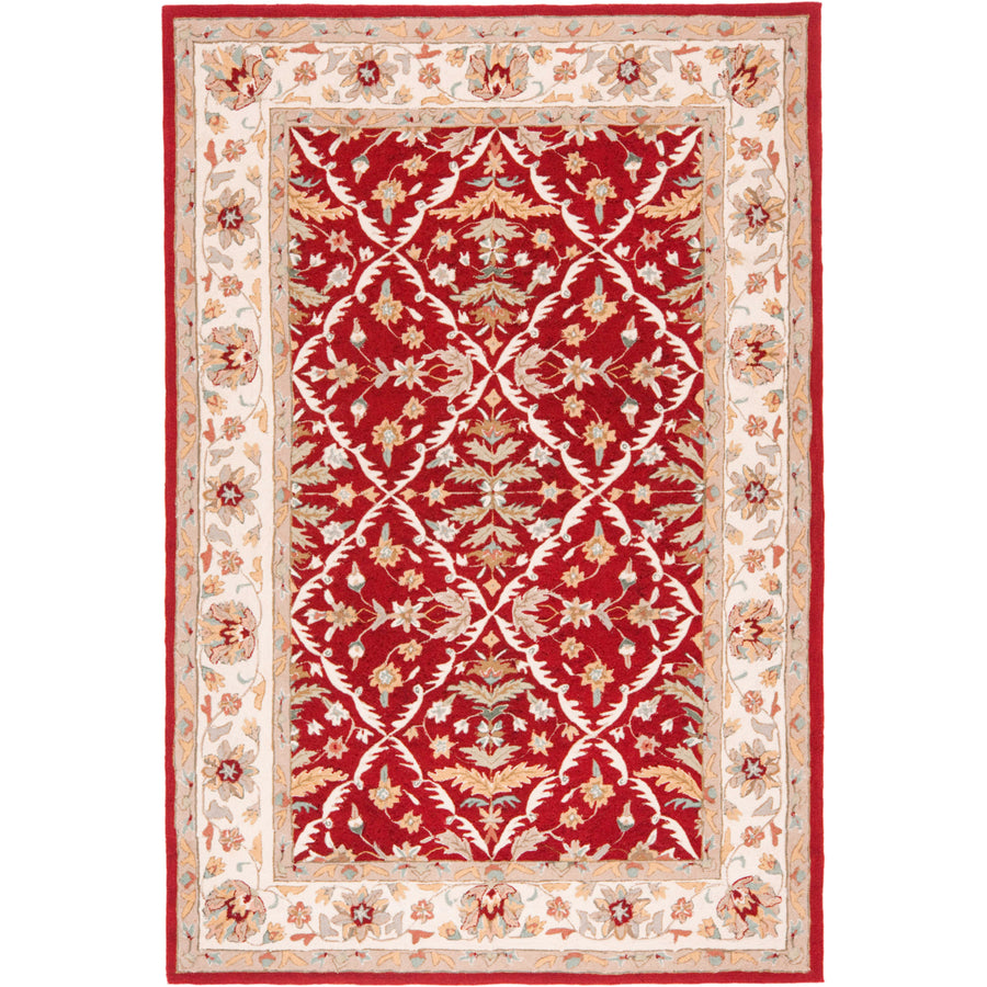 SAFAVIEH Easy Care EZC717A Red / Ivory Rug Image 1