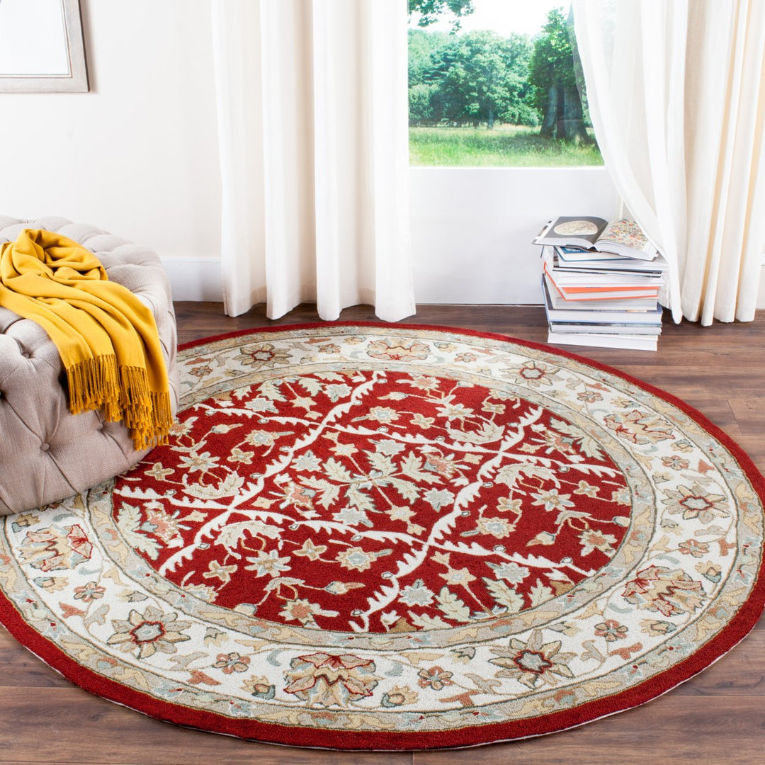 SAFAVIEH Easy Care EZC717A Red / Ivory Rug Image 2