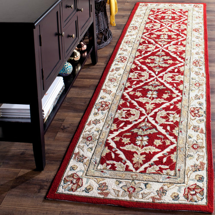 SAFAVIEH Easy Care EZC717A Red / Ivory Rug Image 3