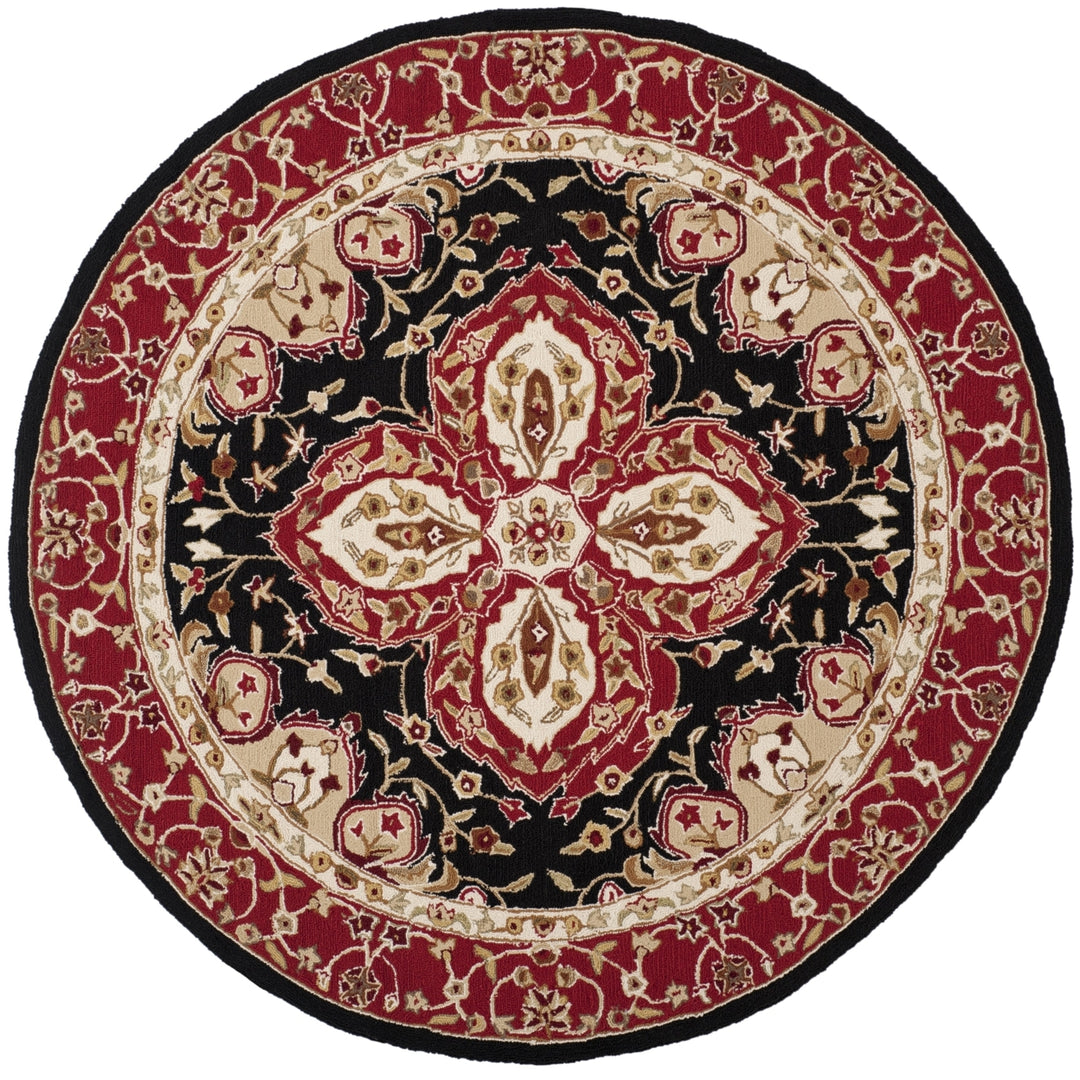 SAFAVIEH Easy Care EZC718B Black / Red Rug Image 4