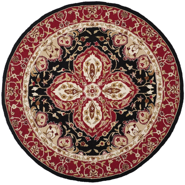 SAFAVIEH Easy Care EZC718B Black / Red Rug Image 4