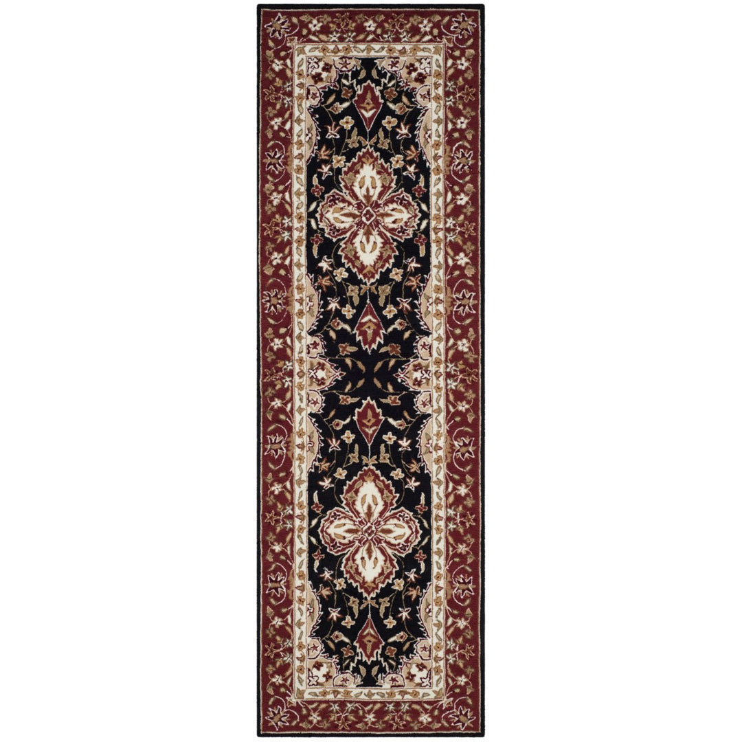 SAFAVIEH Easy Care EZC718B Black / Red Rug Image 1