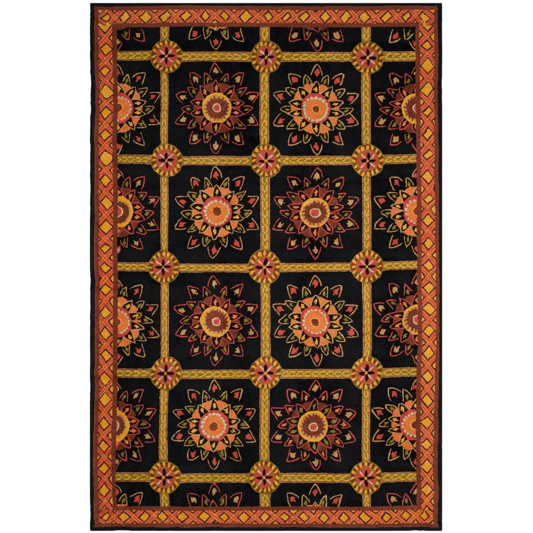 SAFAVIEH Easy Care EZC711C Black / Yellow Rug Image 9