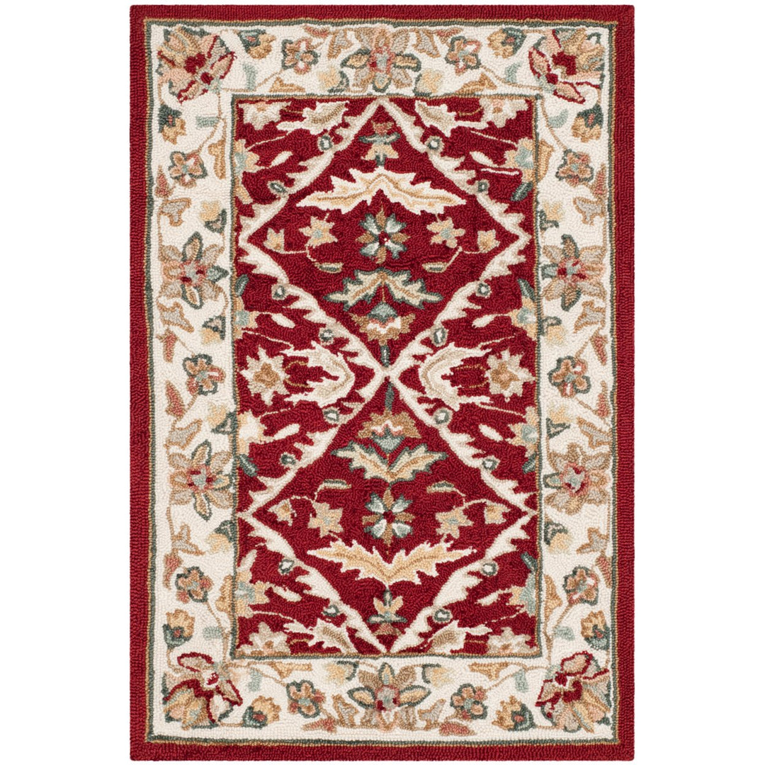 SAFAVIEH Easy Care EZC717A Red / Ivory Rug Image 7