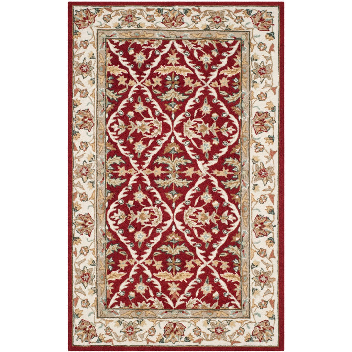 SAFAVIEH Easy Care EZC717A Red / Ivory Rug Image 1