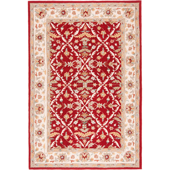 SAFAVIEH Easy Care EZC717A Red / Ivory Rug Image 9