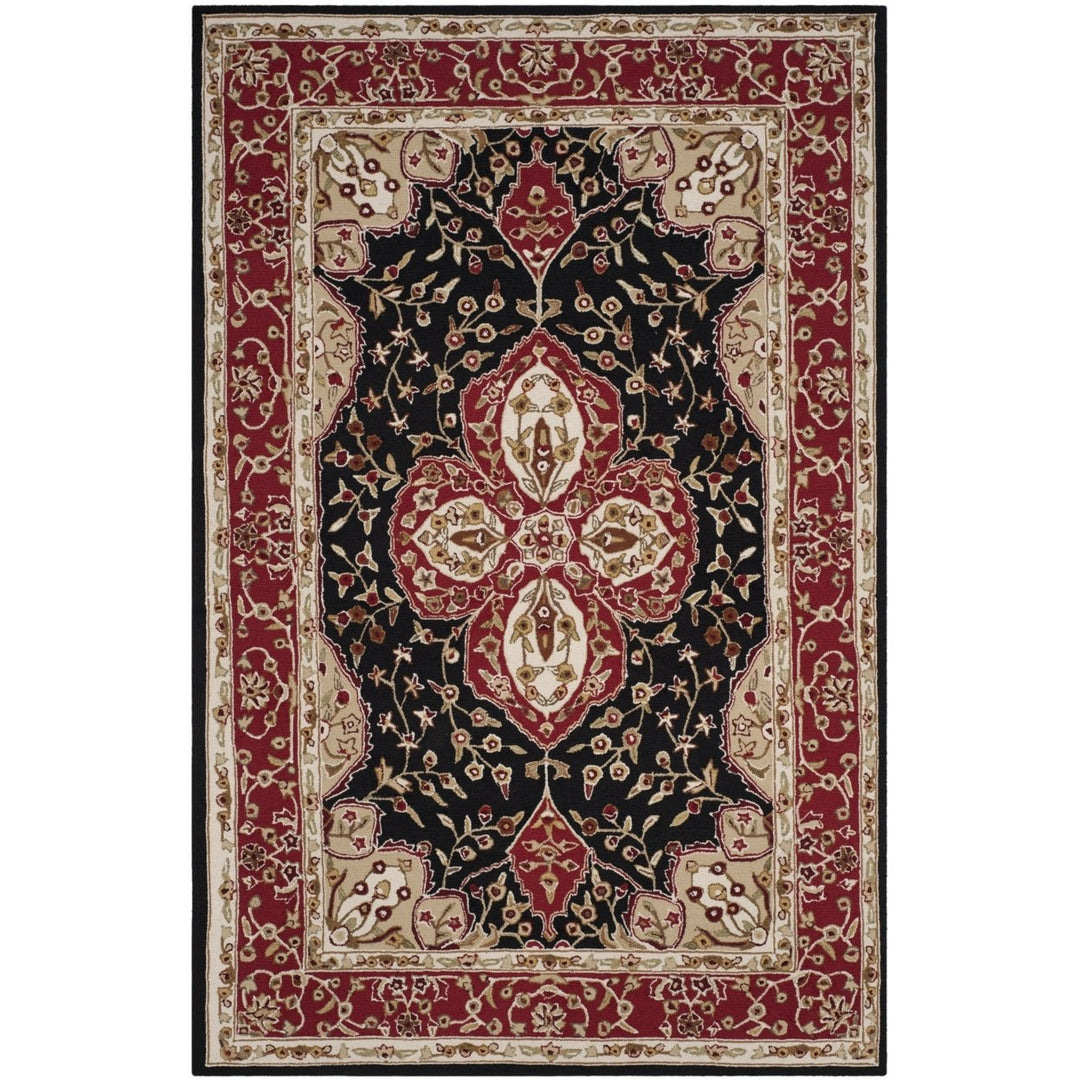 SAFAVIEH Easy Care EZC718B Black / Red Rug Image 9