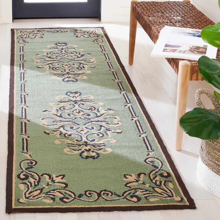 SAFAVIEH Easy Care EZC735C Sage / Multi Rug Image 3