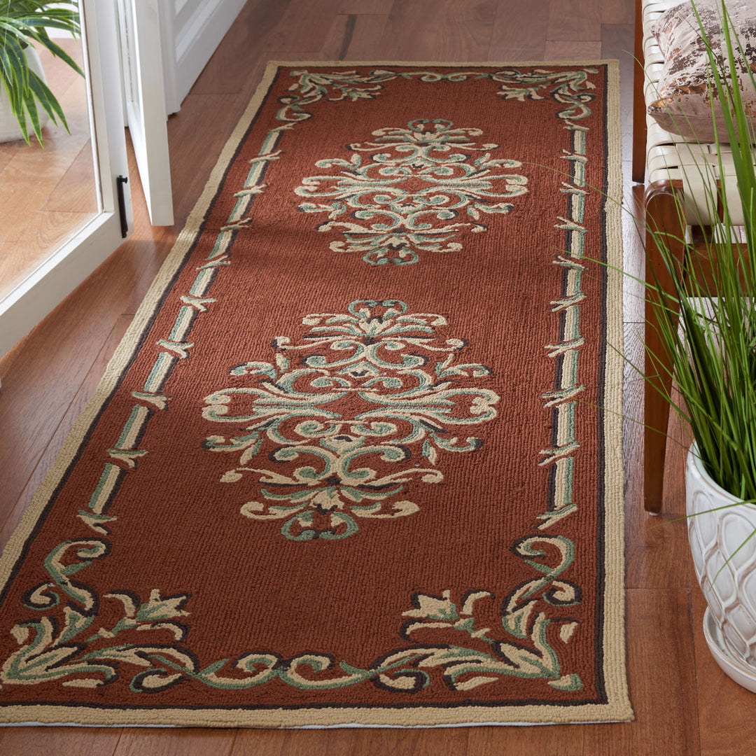 SAFAVIEH Easy Care EZC735B Rust / Multi Rug Image 3