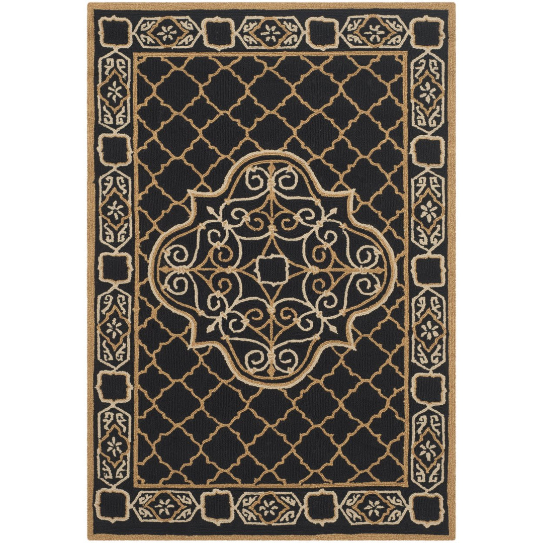 SAFAVIEH Easy Care EZC729D Black / Gold Rug Image 8