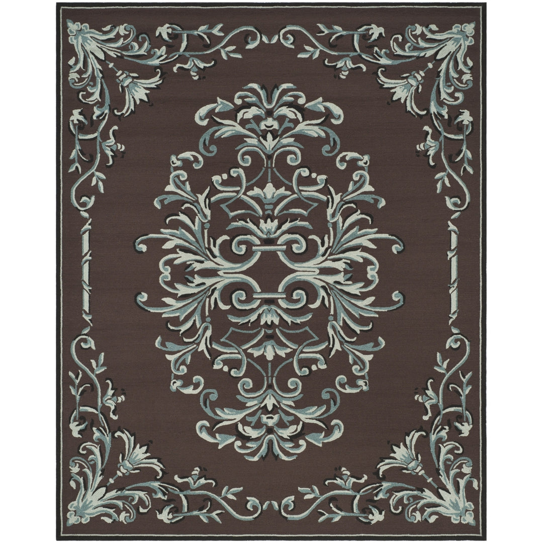 SAFAVIEH Easy Care EZC735D Chocolate / Multi Rug Image 1