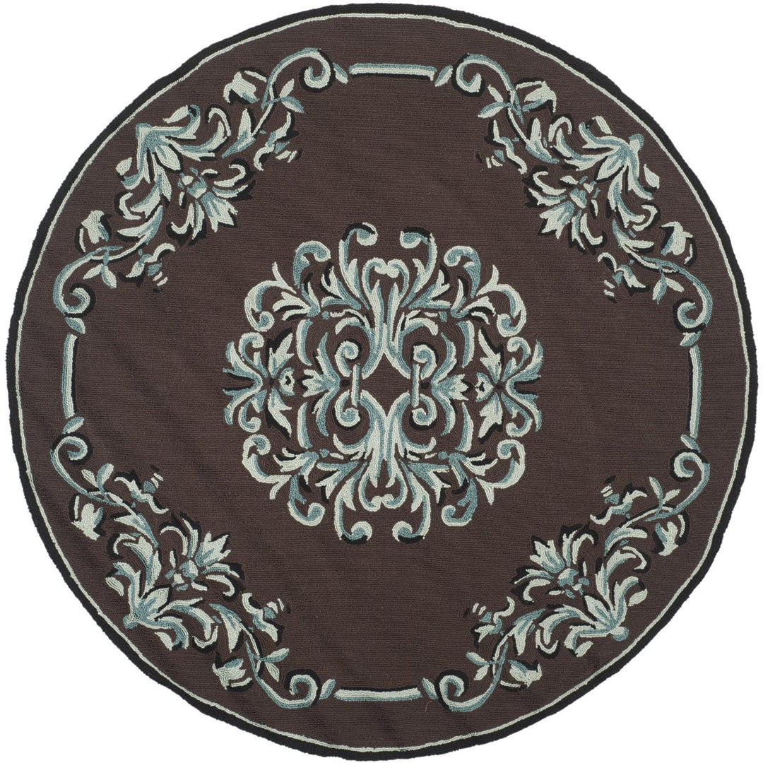 SAFAVIEH Easy Care EZC735D Chocolate / Multi Rug Image 1