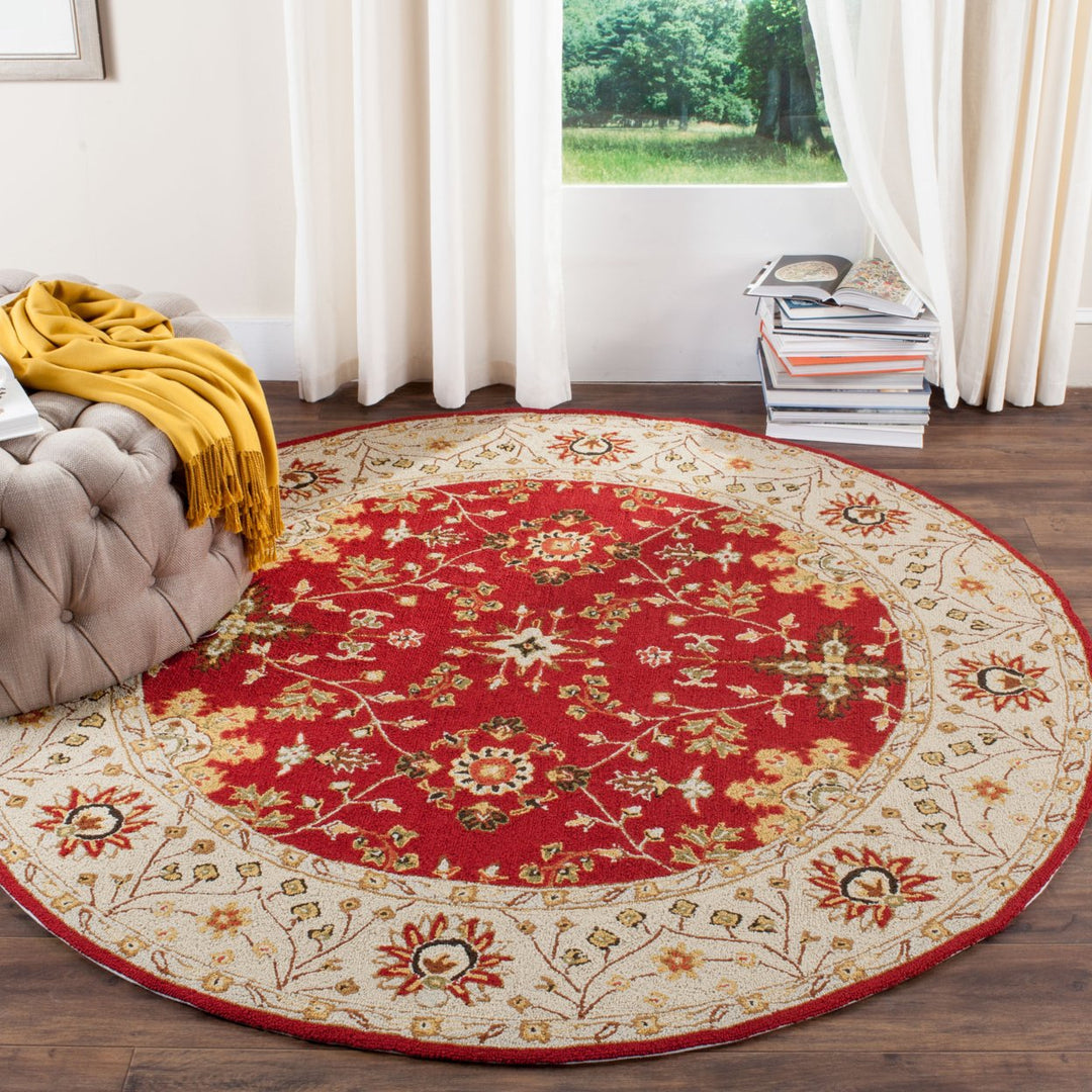 SAFAVIEH Easy Care EZC751C Red / Ivory Rug Image 2