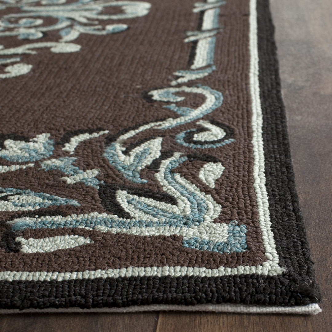 SAFAVIEH Easy Care EZC735D Chocolate / Multi Rug Image 6