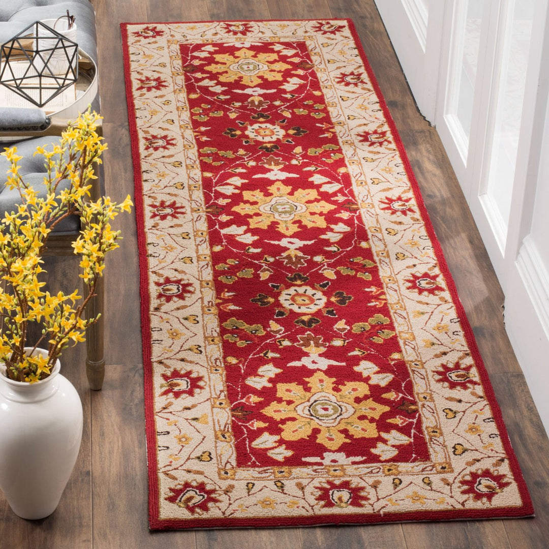 SAFAVIEH Easy Care EZC751C Red / Ivory Rug Image 3