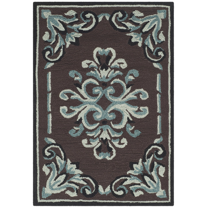 SAFAVIEH Easy Care EZC735D Chocolate / Multi Rug Image 7