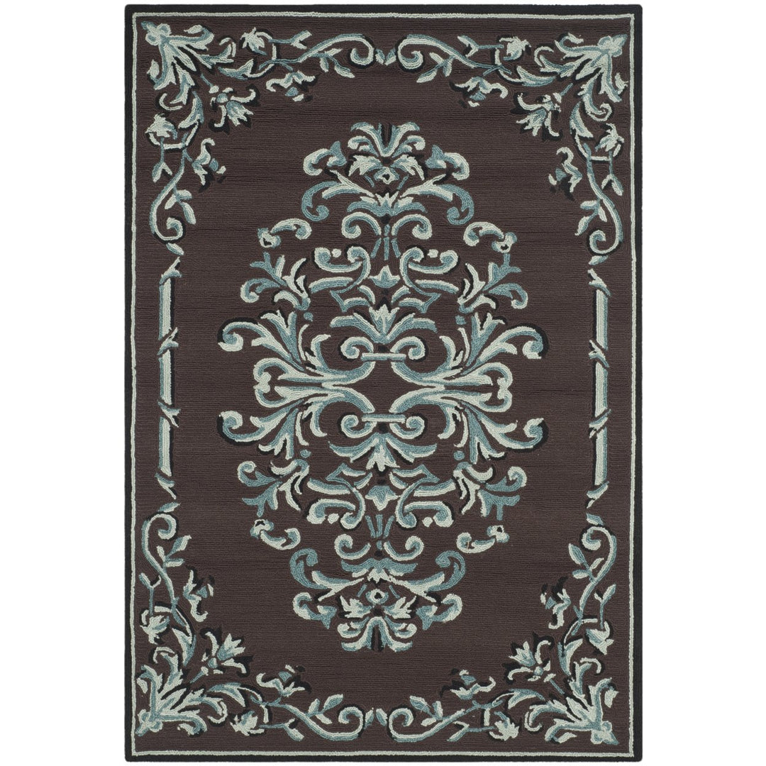 SAFAVIEH Easy Care EZC735D Chocolate / Multi Rug Image 1