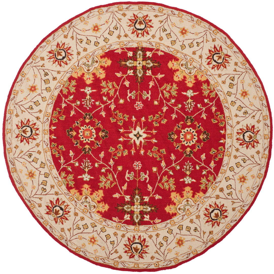 SAFAVIEH Easy Care EZC751C Red / Ivory Rug Image 4