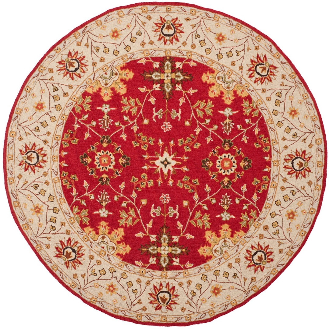 SAFAVIEH Easy Care EZC751C Red / Ivory Rug Image 1