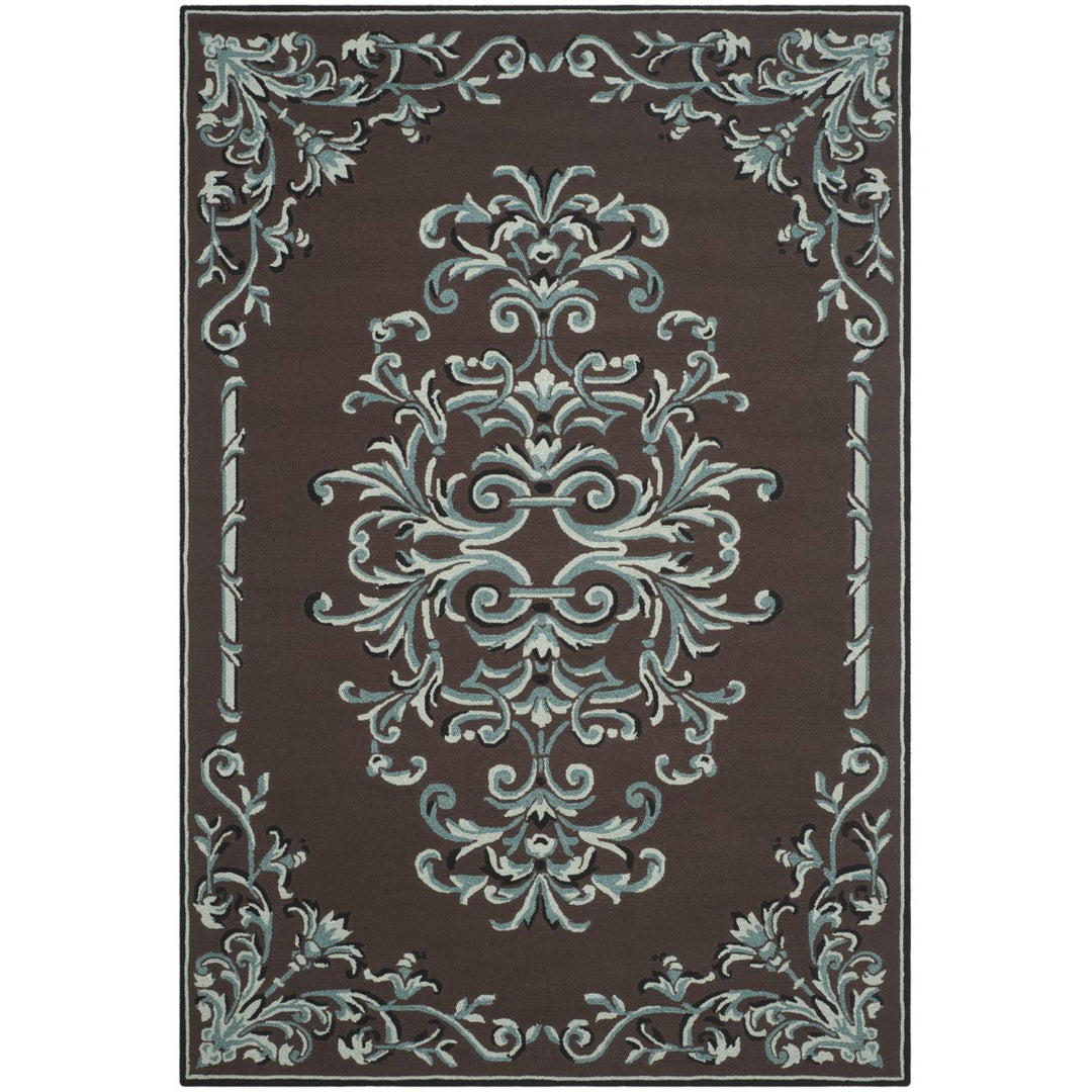 SAFAVIEH Easy Care EZC735D Chocolate / Multi Rug Image 1