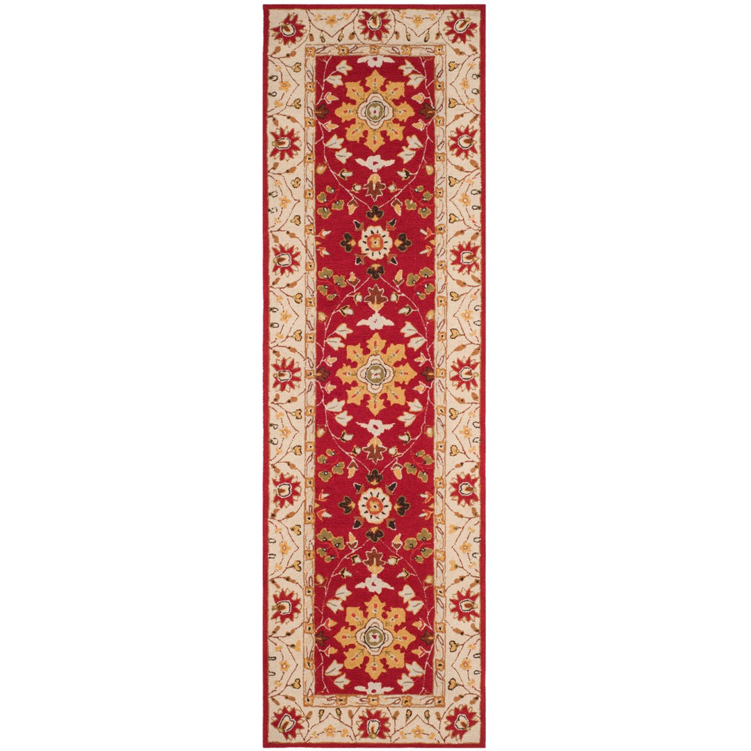 SAFAVIEH Easy Care EZC751C Red / Ivory Rug Image 1