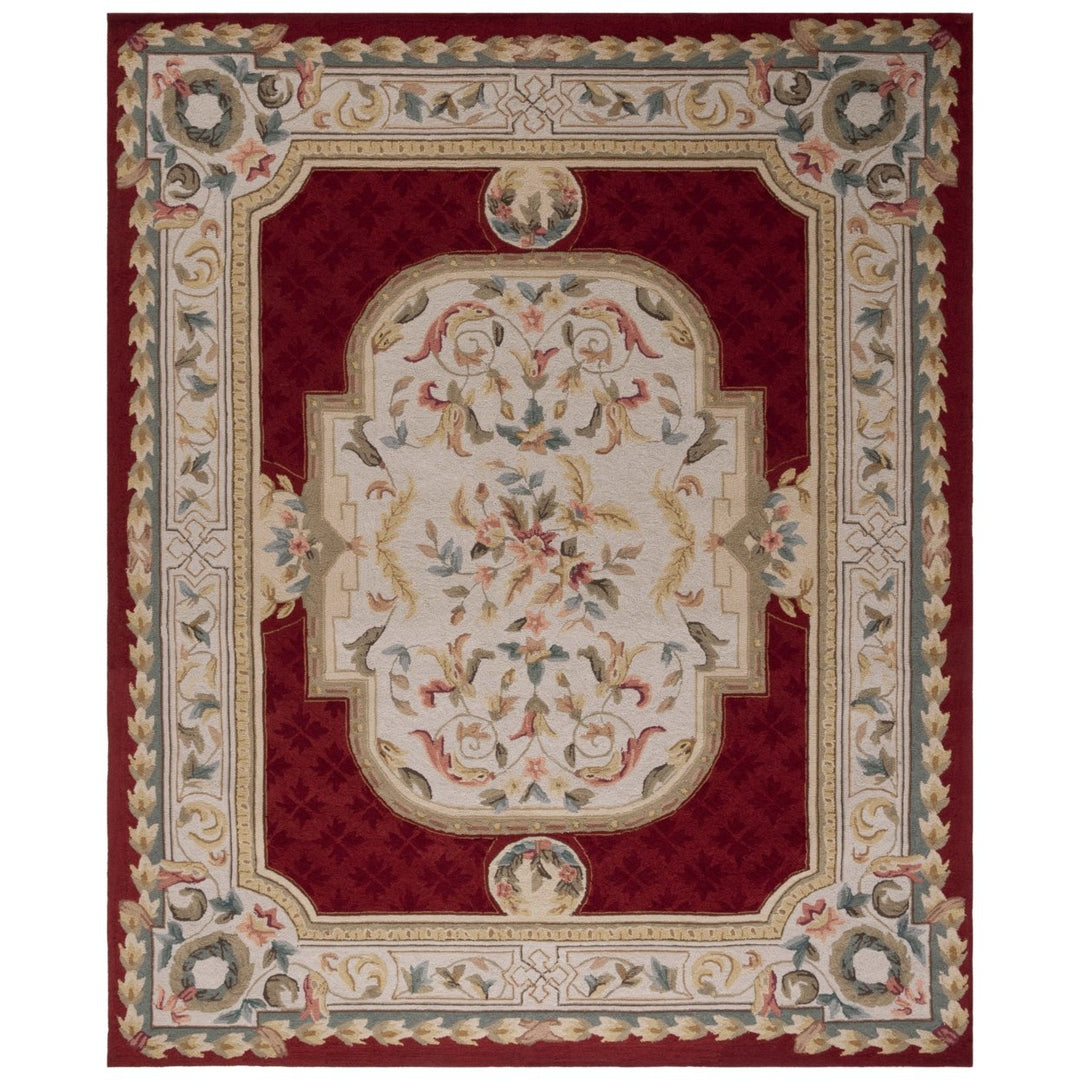 SAFAVIEH Easy Care EZC755A Ivory / Red Rug Image 1