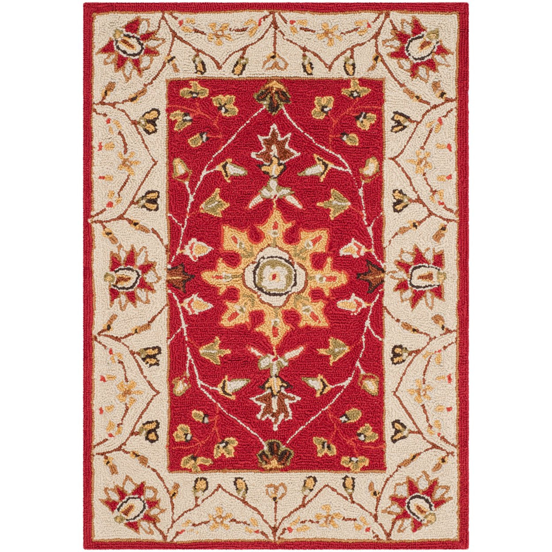 SAFAVIEH Easy Care EZC751C Red / Ivory Rug Image 7