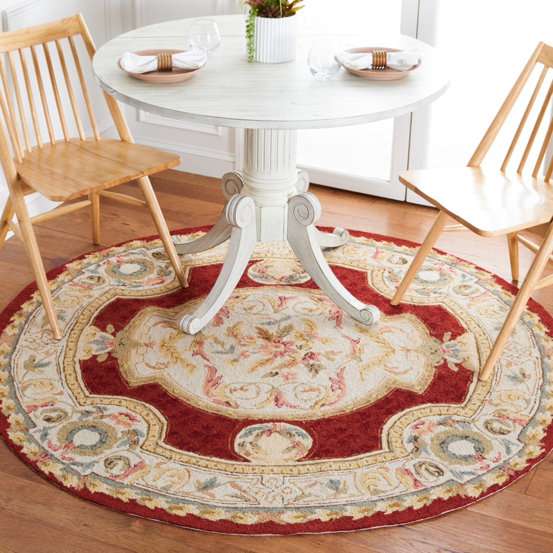 SAFAVIEH Easy Care EZC755A Ivory / Red Rug Image 2