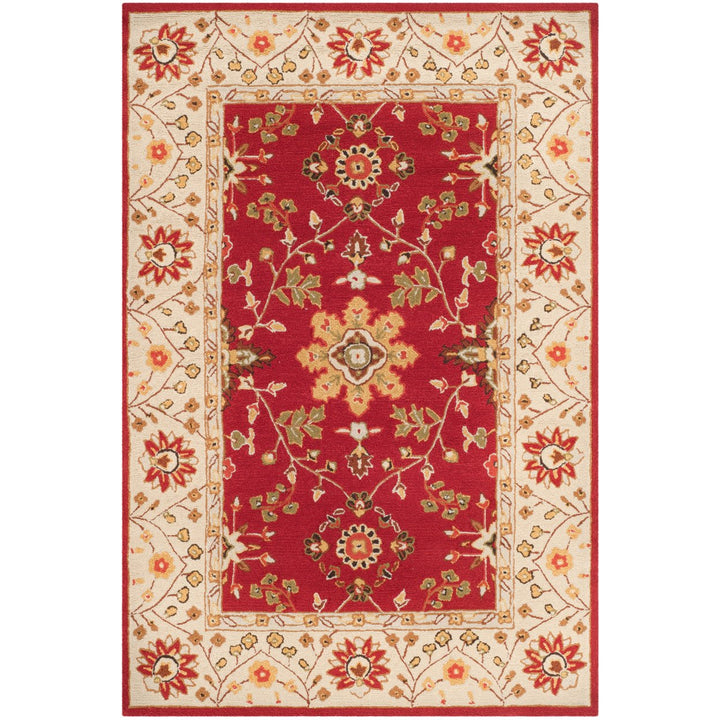 SAFAVIEH Easy Care EZC751C Red / Ivory Rug Image 8