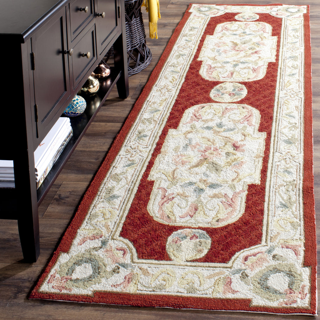 SAFAVIEH Easy Care EZC755A Ivory / Red Rug Image 3