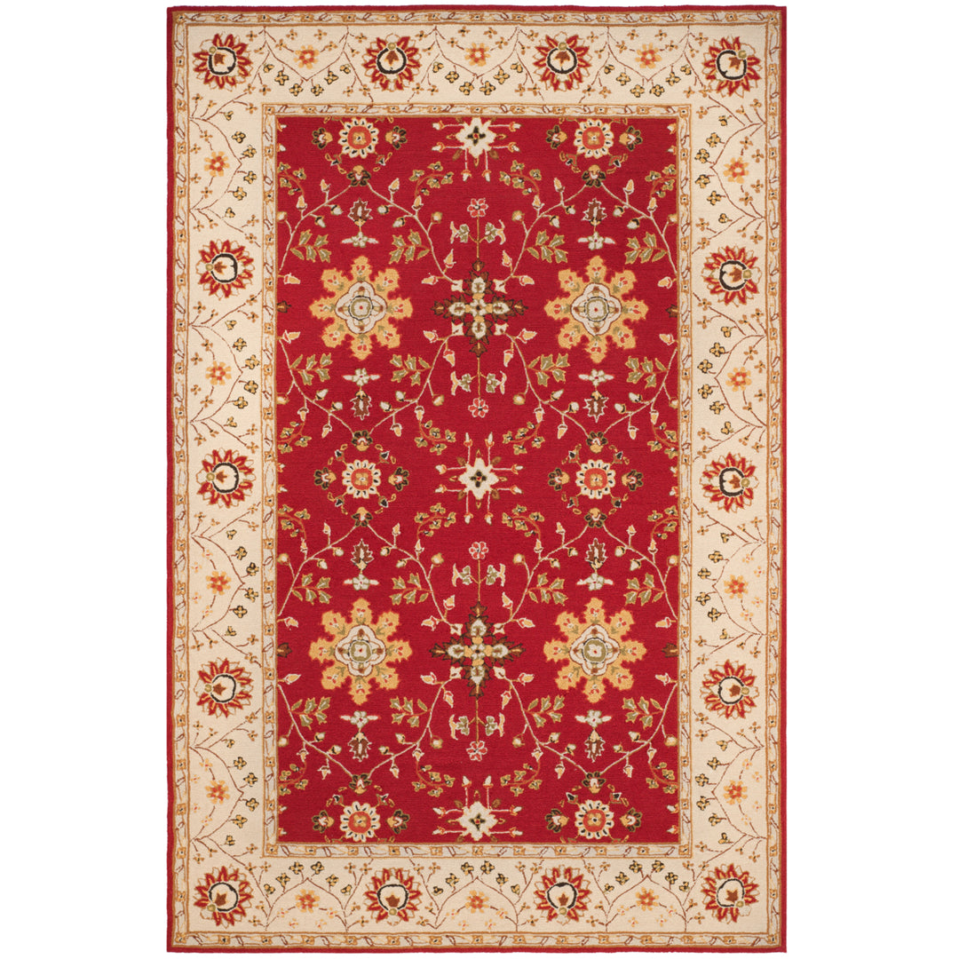 SAFAVIEH Easy Care EZC751C Red / Ivory Rug Image 9