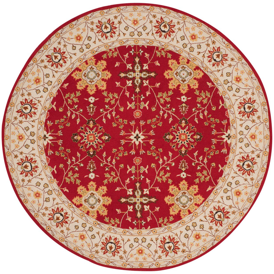 SAFAVIEH Easy Care EZC751C Red / Ivory Rug Image 1