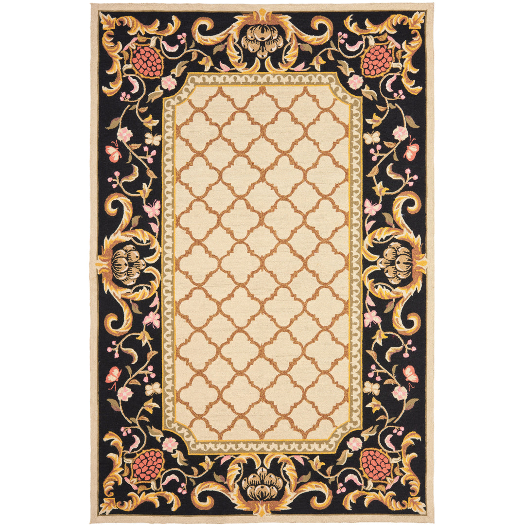 SAFAVIEH Easy Care EZC753A Ivory / Black Rug Image 1