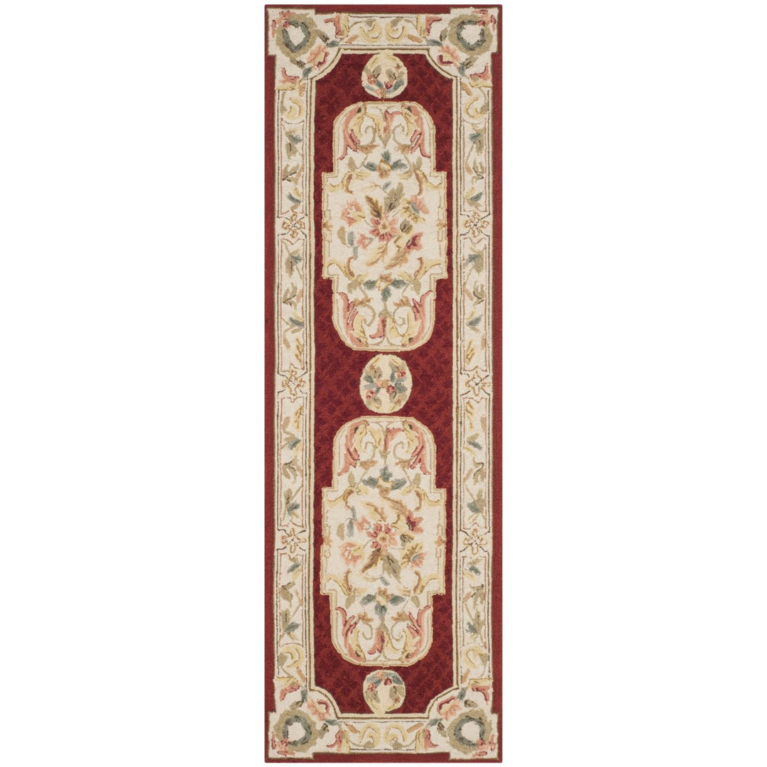 SAFAVIEH Easy Care EZC755A Ivory / Red Rug Image 1