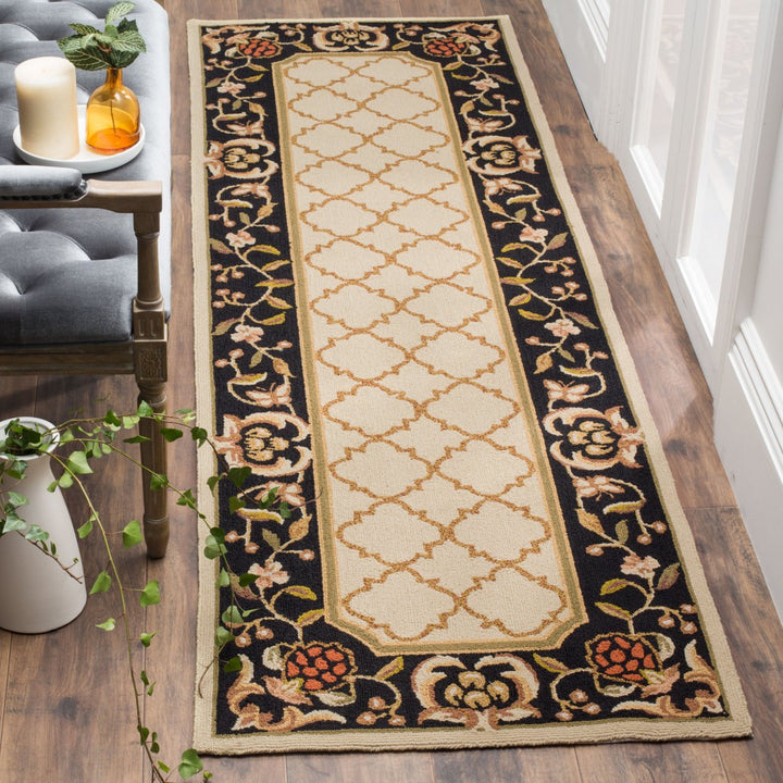 SAFAVIEH Easy Care EZC753A Ivory / Black Rug Image 3